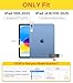 JKSML for iPad (A16) 11th/10th Gen case with Keyboard, Round Key, 7 Color Backlit, Detachable Wireless Keyboard, Stand Folio Cover with Side Pen Holder for iPad 10.9