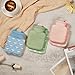 Amylove 3 Pcs Mini Hot Water Bottle for Hot & Cold Compress with Cover 320ml Silicone Microwave Heating Bottles Small Water Bag for Travel Holiday Gift(Pink, Blue, Green)