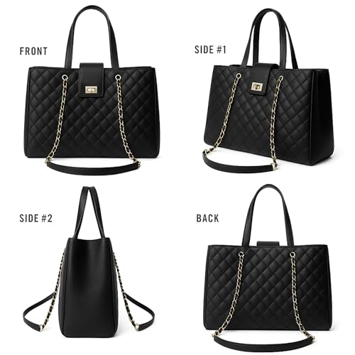 Bolso acolchado para laptop mujer 15.6 pulg cuero PU miniatura 4