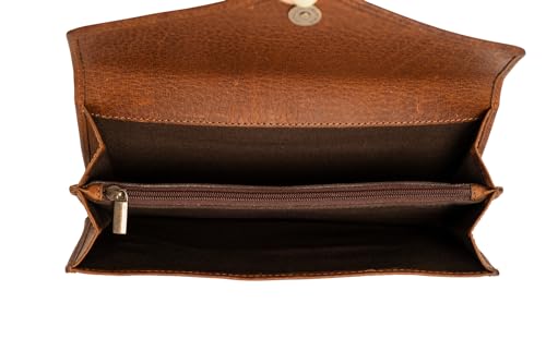 STS Ranchwear Womens Great Plains Flap Leopard Print/Brown Leather Wallet3