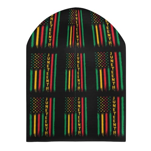 Juneteenth Pride African American Independence Day Freedom Kids Beanie Hat for for Girls Boys Children Cap Winter Knitted Chemo Cancer Headwear Accessories Gifts Decoration Black3