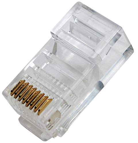 odedo50 pieces RJ45 plug 8P8C crimp plug flat ribbon cable modular plug network plug, modular plug flat cable