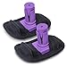 Bundle: Top Glides Flexfit Universal Ski Glides with GlidePads (Purple)