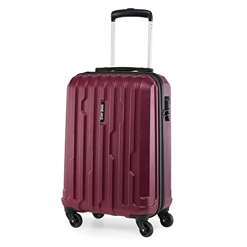 Image of Stony Brook By Nasher Miles Storm 55 Cm Hard-Sided Polycarbonate Cabin 360 Degree Trolley Bag (Wine Red 20 Inch)
