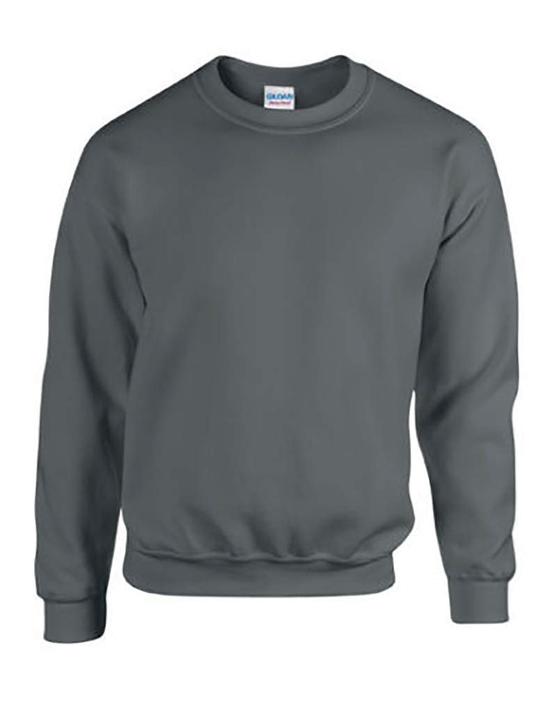 Gildan Men's Charcoal Sweatshirt Adult 50/50. Crew Neck Sweat/18000, Anthracite, 2XL, Xxl