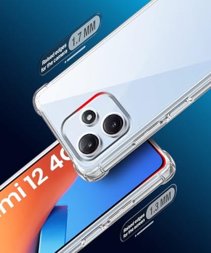 Image of WOW IMAGINE Soft Silicone Back Case Cover for Mi Redmi 12 4G | Clear TPU Case | Cushioned Edges for Ultimate Protection Mobile Back Cover Case - Transparent