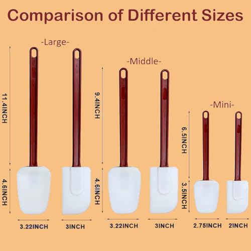 Silicone-Spatulas-Heat-ResistantCommercial-Spatula-for-CookingHeavy-Duty-Rubber-SpatulasSilicone-Spatula-Set-of-2-135inch Silicone Spatulas Heat ResistantCommercial Spatula for CookingHeavy Duty Rubber SpatulasSilicone Spatula Set of 2 135inch