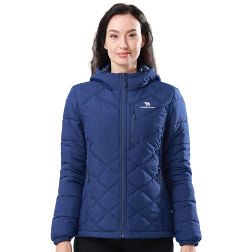 CAMEL CROWN Women's Hooded Puffer Jacket with Heat Reflective Lining Lightweight Winter Coat Warm Jacket3