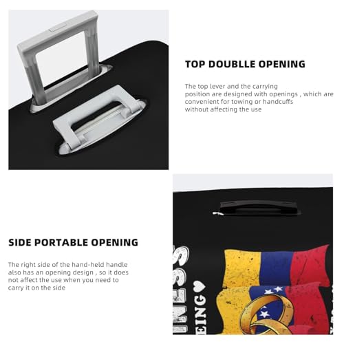 Travel Luggage Cover Wedding Venezuela Venezuelan Flag Fashion Washable Baggage Suitcase Protector Fit For Luggage Large3