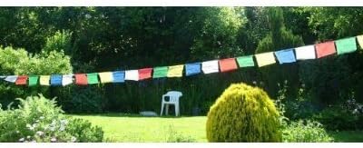 Tibetan Prayer Flags Set; Roll of 25 Flags - Size 25cm by 19cm.Total Length Approx 650cm