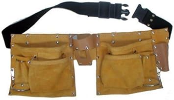 for Carpenters Suede Pocket Leather Tool Belt Holder Nailbag Nail Bag