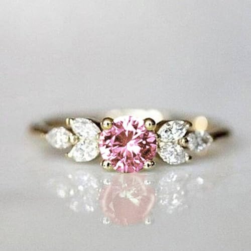 Dainty Shiny Zirconia Engagement Rings for Women