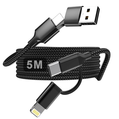 充電転送ケーブル1.0m急速充電！ＰＤ対応！ Amazon.co.jp: 【60W】4in1 充電ケーブル [5M PD対応/高耐久] 3A 急速