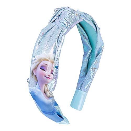 LUV HER Disney Frozen 2 Elsa One Thick Knot Headband with Diamonds For Girls - Hair Accessories For Her - Ages 3+