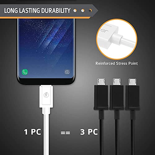 Image of Tukzer Micro Usb 2.4 Ampere Charge & Sync Data Cable For Android Devices, Personal Computer, Smartphone (White, 6.5Ft)