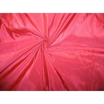 Red Pink Tint Taffeta Silk Fabric main image 1