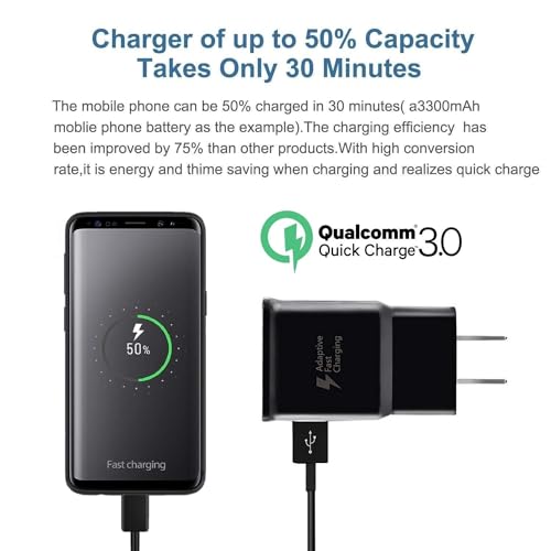 Baxzutea SG-0501500U Samsung Charger Fast Charging Android Usb Type C Cord Cable 6Ft Samsung Galaxy S10/S10E/S10 Plus/S9/S9 Plus/S8/S8 Plus/A51/A52/A53/Note20/Note10/Note9/Note8/S20/S20+/S21/S21+/S22 Ultra/S23+/S23Ultra thumb #2