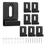 8 Pcs Mirror Fixings, Metal Mirror Clips Heavy Duty Wall Mount for Frameless Mirror & Tile (8 Pcs Black)