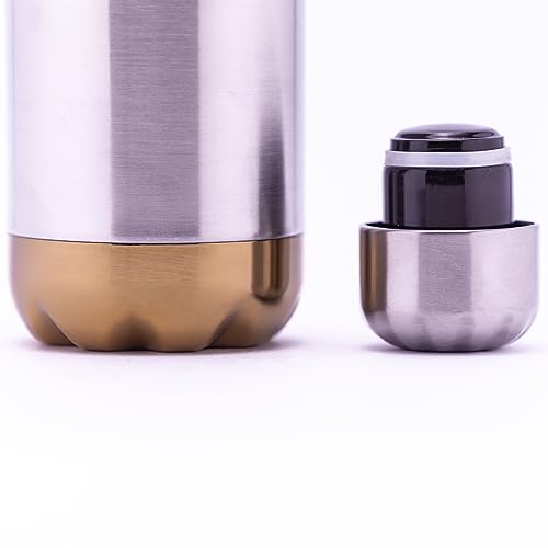 Image of Eagle Primo Stainless Steel Vacuum Double Wall Hot & Cold Water Bottle for Office Home 1000 ml Flask (Pack of 1, Gold, Steel)