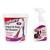 Capture Carpet & Rug Dry Cleaner (2.5lb) Pet Stain & Odor Neutralizer (32 oz), Pet Stain Remover for Carpet, Rug, Couch, Car & Upholstery - Bundle
