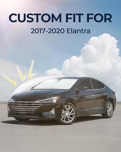 Image of for Hyundai Elantra 2017-2020 Car Window Shades, 6pcs Privacy Sun Shade Set for Front Windshield Side and Rear Windows, Full Window Covers Keeps Vehicle Cool for Camping Napping