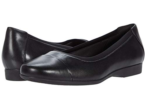 Clarks Un Darcey Cap 2 Black Leather 6 D - Wide