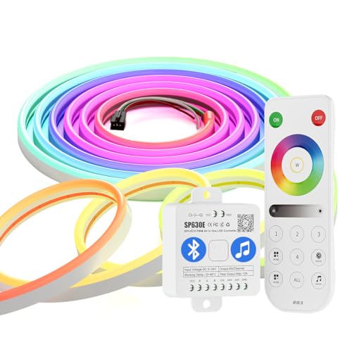 Tira LED Neon RGB 9.8FT WS2811 IC IP67 con Control Bluetooth miniatura 1