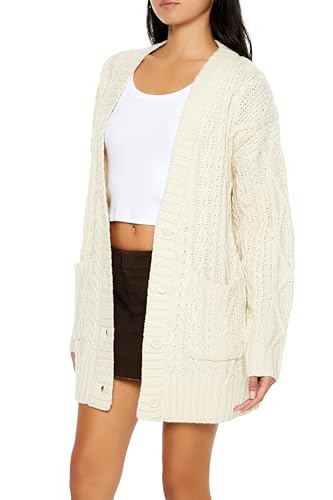 Forever 21 Women's Chunky Knit Cardigan Sweater4