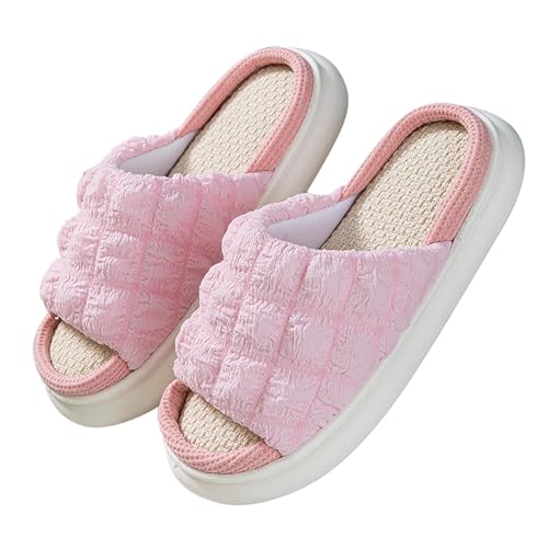 Bedroom Slippers Women Casual Summer House Slipper Indoor and Outdoor Slip-on Home Shoes Beach Vacation Footwear