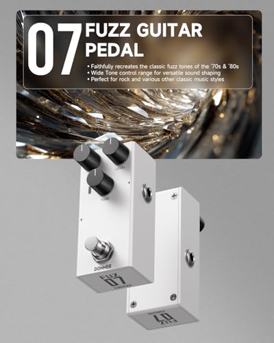 Donner Fuzz Pedal for Electric Guitar, DIY Shell, Analog True Bypass Effects Pedal, Vintage-to-Modern Fuzz Tone（EMBARK 07） - image 2