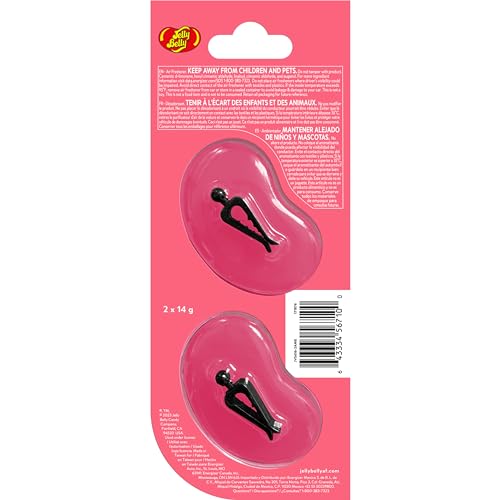 Image of Jelly Belly Duo Car Air Freshener Vent Clips, Tutti-Fruitti Scent, 2 Pack, Fun and Fruity Car Vent Clips With an Iconic Jelly Bean Shape