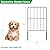 OUSHENG Decorative Garden Fence Fencing 35 Panels, 37ft (L) x 22in (H) Rustproof Metal Wire Border Animal Barrier with Plastic Stakes for Dog Yard Patio Outdoor, Square