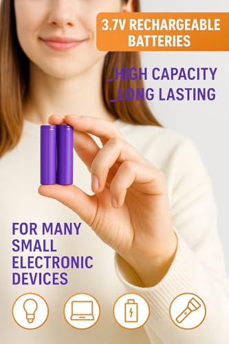 Image of Flysmart High Capacity Hongli Lithium Ion 1200mAH Rechargeable Original Power Ultra Boost High Capacity Cell Batteries, LED, Bluetooth Speaker, Laptops, Power Bank & Torch, Flat Top, 3.7V (Pack of 2)