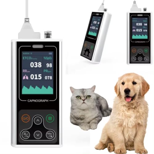Image of Contec Veterinary Use Sidestream Capnograph Vet EtCO2 Monitor PR CO2 Patient Monitor Dog Cats Animals