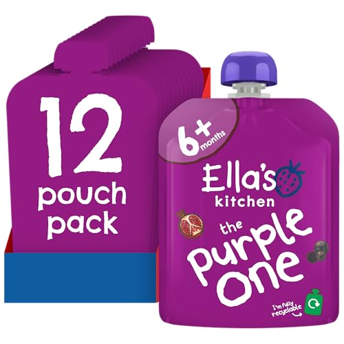Ella's Kitchen Purple One Smoothie, Stage 1 (4+ months), Pack of 12, 1080g