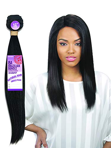 EVE HAIR 100% Grade 8A Unprocessed Virgin Natural Brazilian Remy Hair - Single Pack 85 Grams - Straight - 18 Inches - Natural Color