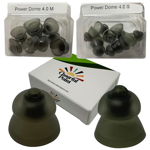 Phonak Power Dome 4.0-1 Pack Small + 1 Pack Medium (20 Domes Total) - Compatible with Phonak Hearing Aids - Mixed Sizes for Flexible Fit - Secure Seal and Strong Amplification – Original Phonak Dome
