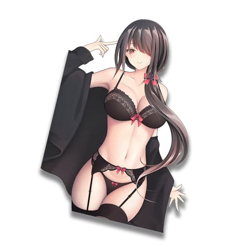 Higimono 5.1" For Kurumi Tokisaki Beautiful Anime Car Decals Trunk Lid Laptop Bumper Car Window Motorcycle Helmet Scratch-Proof Vinyl Car Stickers (C) #TOP2