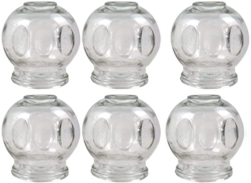Ventouses en verre pour massage sous vide - Lot de 6 ventouses de feu de 8 cm