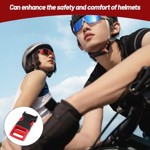 4 Stück Fahrradhelm Steckschnalle Motorradhelm Steckschnalle 20mm,Hochwertiger Schnallen und Verschlüsse mit Rennradhelm, Fahrradhelm & Motorrad Helm | Sicherer & Komfortabler Verschluss für Motorrad