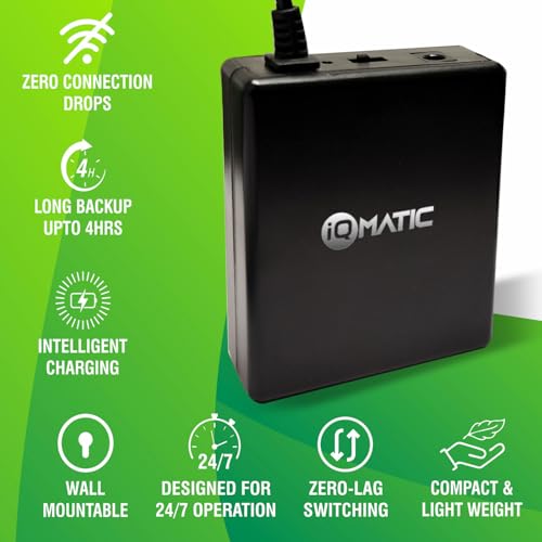 IQMATIC Mini UPS | Up to 4 Hours Backup with 12 Months Warranty | Compact UPS for 12V (0.5A-3A) WiFi Router & Broadband Modem | Zero Lag Power... - Image 2
