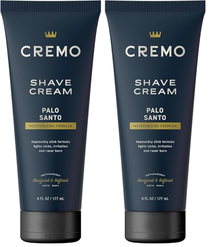 Image of Cremo Palo Santo Shave Cream,Astonishingly Superior Ultra-Slick Shaving Cream for Men,Fights Nicks,Cuts and Razor Burn,6 Fl Oz,(Pack of 2)