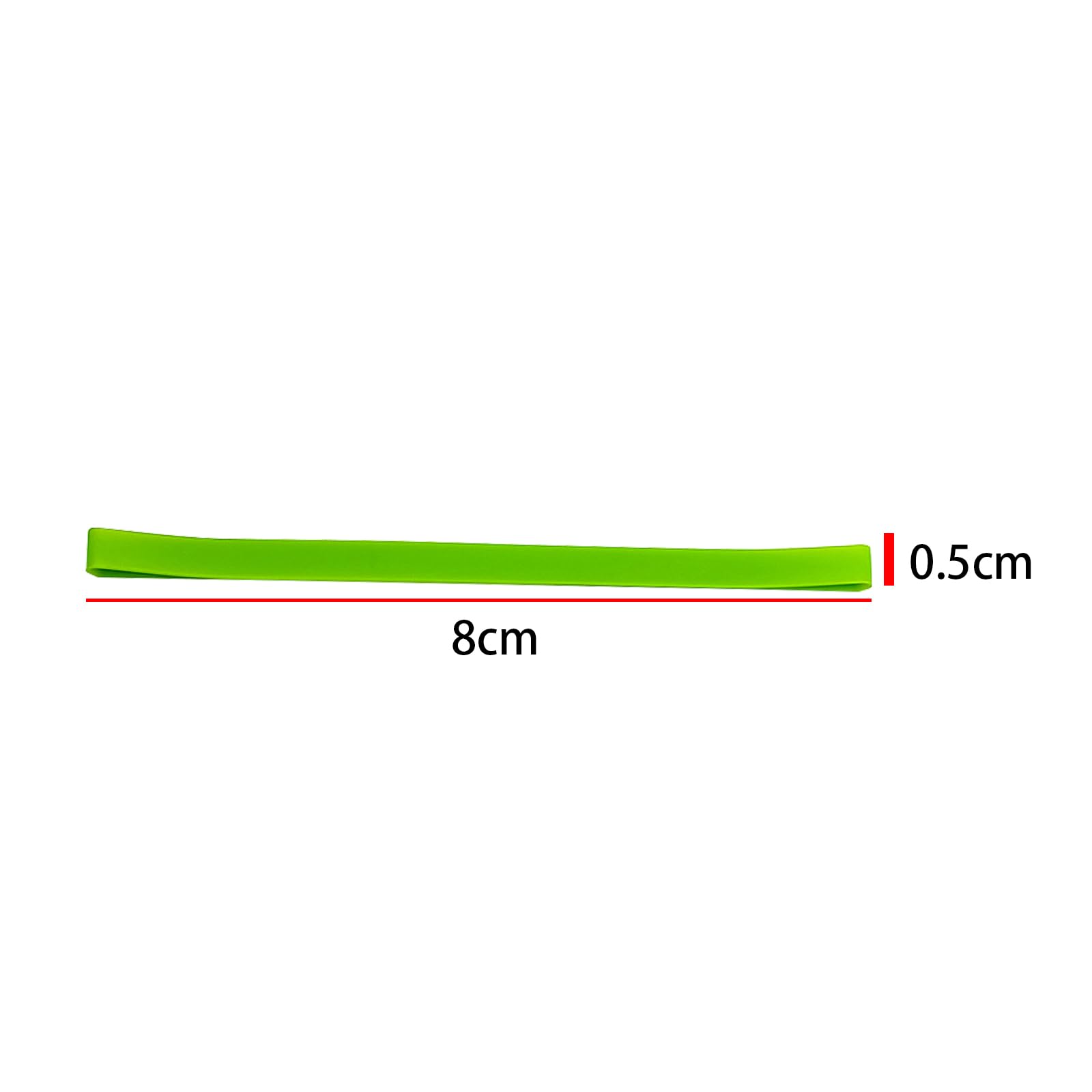 10pcs 80MM Green Silicone Rubber Bands 0.5CM Silicone Elastic Ties For Beach Chair Books Binding Belt,Ties,Box Wrapping Bands For Office Supply - Image 2
