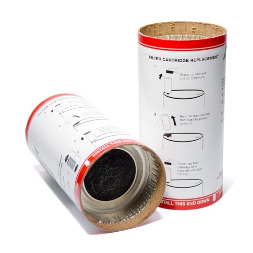 Image of AeroVent Safe2Vent Replacement Filter Cartridge 2pk (Part #10004703) | Easy-to-Install Carbon Filter for Aerosol Disposal Systems | Compliant in All 50 States | Made in USA | Replace Every 3 Months