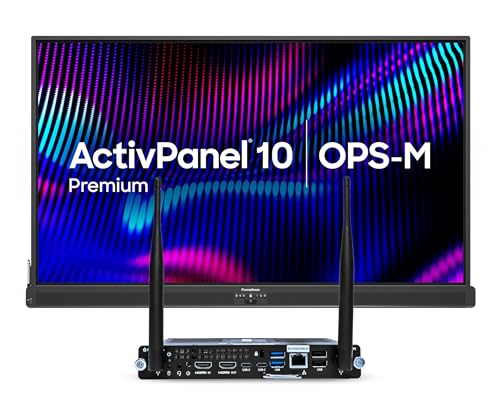Image of Promethean ActivPanel 10 Premium 55 inch High Specification Digital Whiteboard for Office or Class, 4K UHD, OS Flexible Device, Panel & Wall Mount Included, Bundled i5 Windows OPS, 3 Year Onsite Support