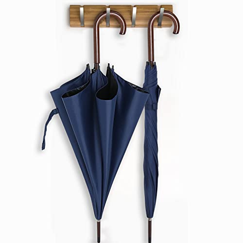 Abccanopy Auto Open Wooden Handle J Stick Umbrella,Windproof Large Umbrella For Rain 48 Inch Automatic Umbrella,Umbrall For Man Or Family Vented Windproof Waterproof Umbrella Upf 50+ Blocking Uv 99.98% #TOP5