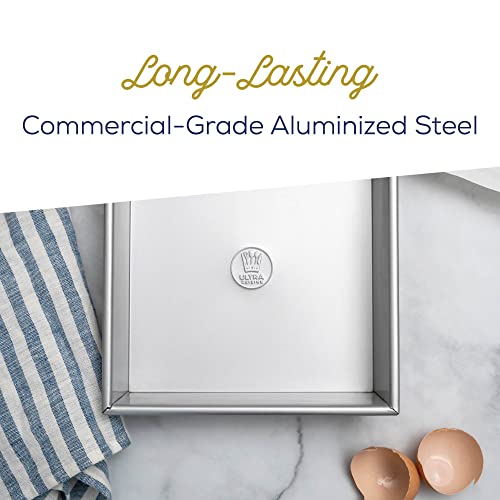 Ultra Cuisine 7 Inch Cake Pan - 7X7 Baking Pan - Square Cake Pan - Non-Stick, Easy Clean, Easy Release, Durable Square Baking Pan, Brownie Pan, And Loaf Pan - Premium Aluminized Steel. #TOP3