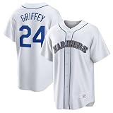Ken Griffey Jr. Seattle Mariners #24 MLB Kids Youth 4-20 White Cooperstown Player Jersey - Size 18-20