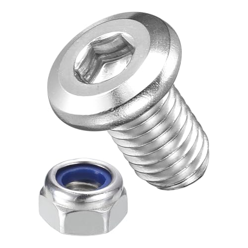 Image of METALLIXITY Crib Screws Replacement Set(M8-1.25x12) 30Pcs, Silver Tone, 304 Stainless Steel Hex Socket Furniture Bolts Screws - for Furniture Woodworking Project, Silver Tone