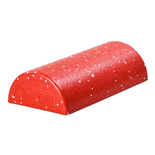 Yes4All Medio rodillo de espuma EPP para aliviar el dolor, fisioterapia, restauración de espalda, piernas y músculos (12 pulgadas - Red Snow)